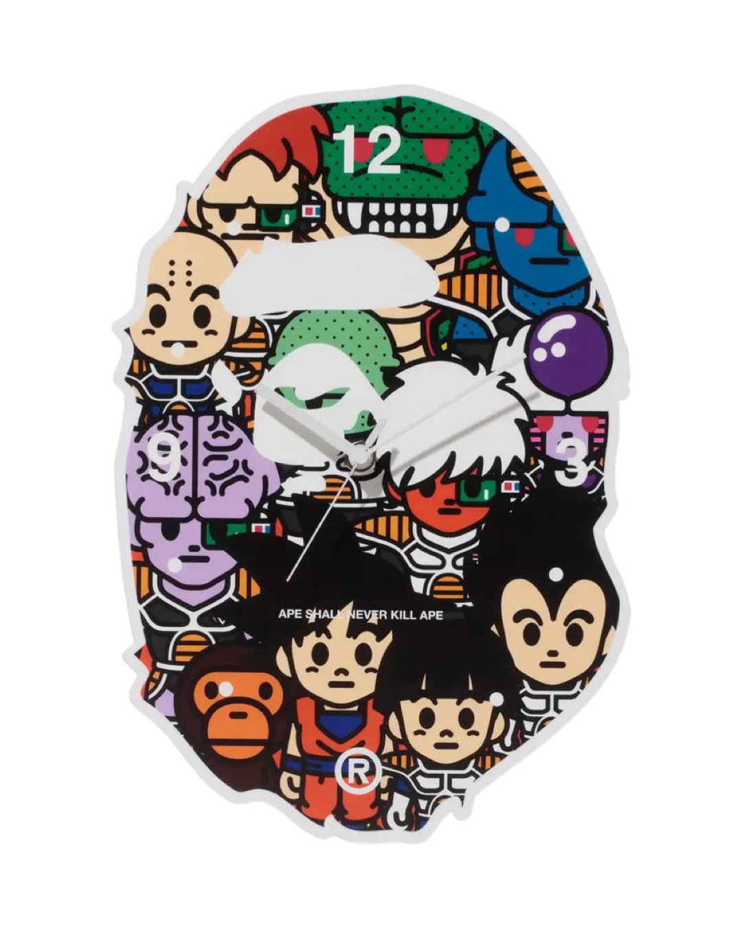 Bape X Dragon Ball Z Ape Head Wall Clock