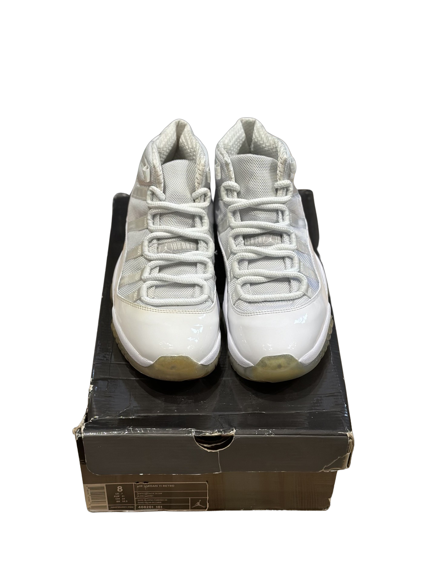 Jordan 11 Retro Silver Anniversary (2010) (Worn, Original All)