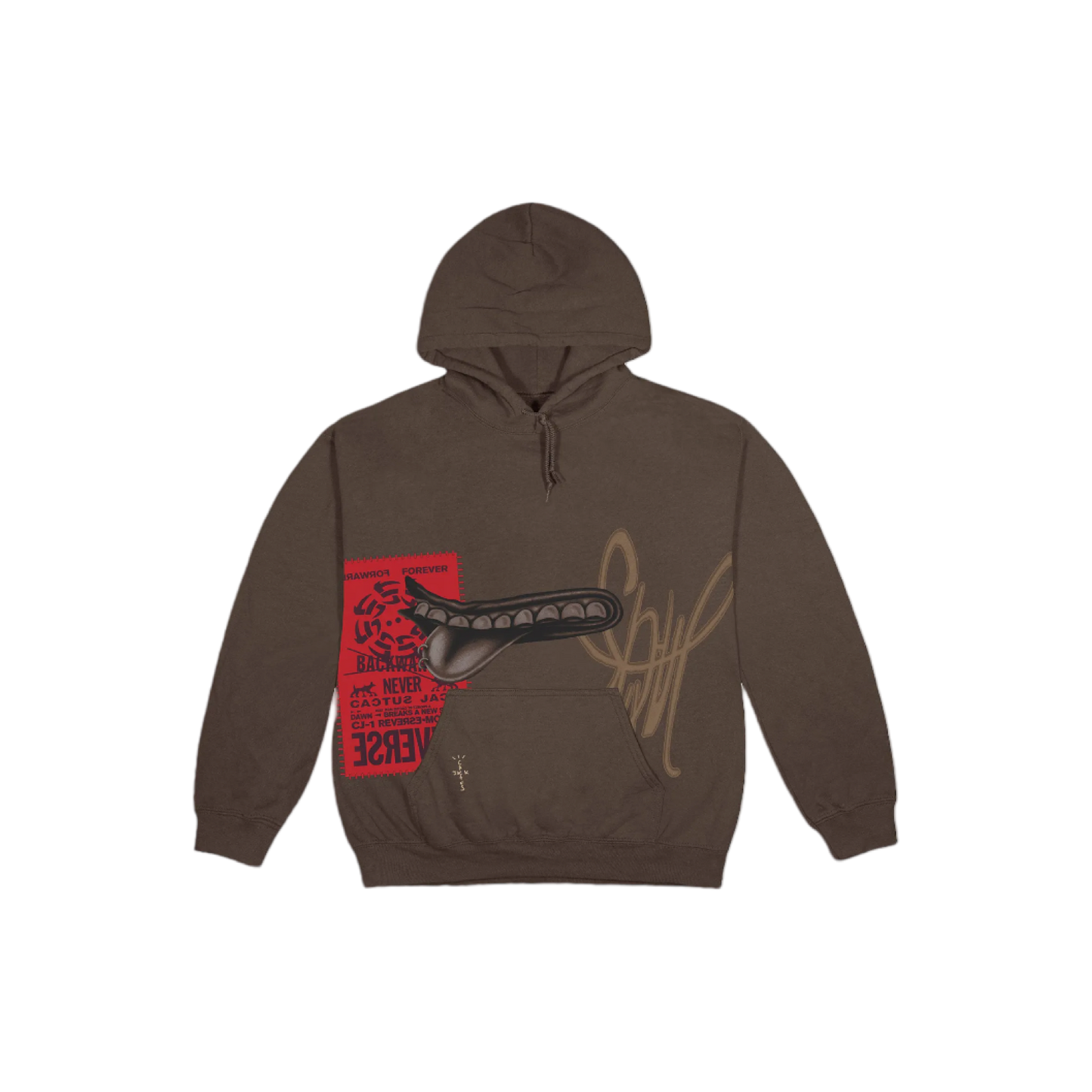 Travis Scott Grin Hoodie Brown