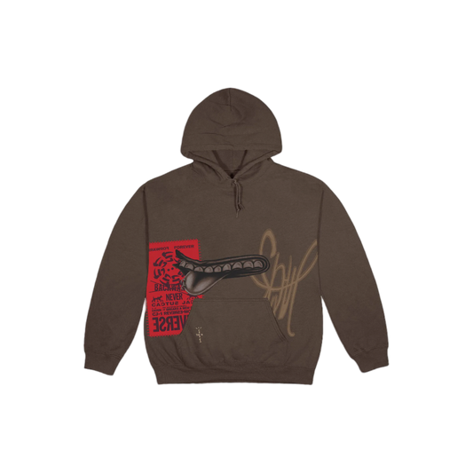 Travis Scott Grin Hoodie Brown