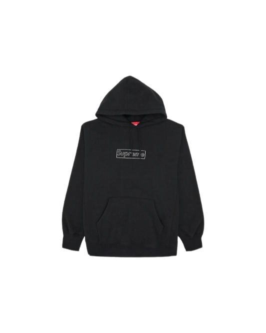 Supreme KAWS Chalk Logo Hooded Sweatshirt Black