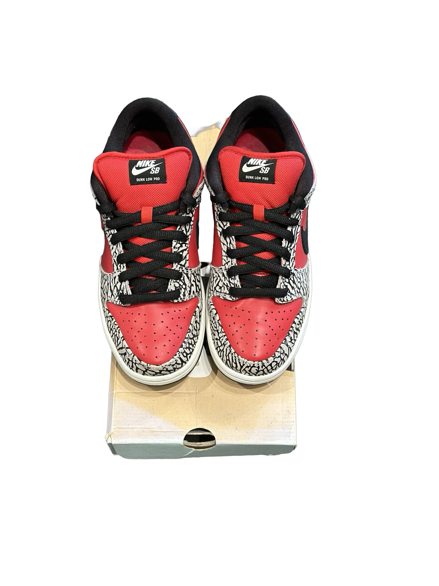 Nike SB Dunk Low Supreme Red Cement (2012) (Worn, Original All)