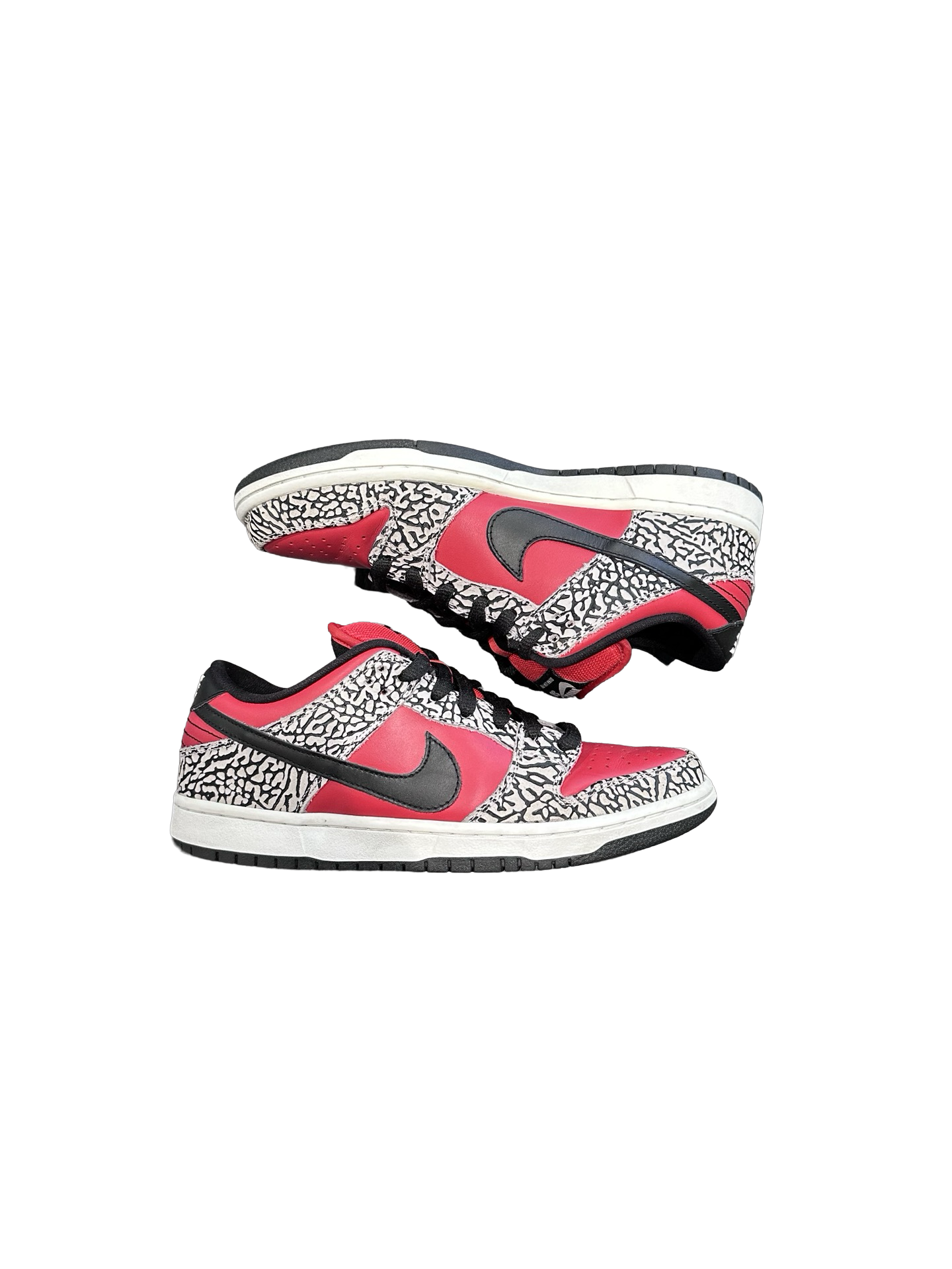 Nike SB Dunk Low Supreme Red Cement (2012) (Worn, Original All)