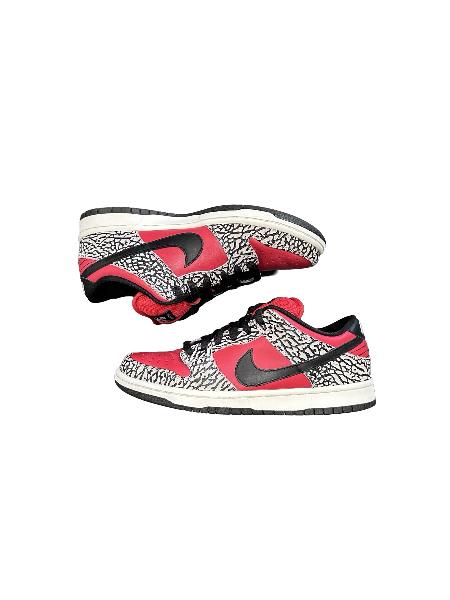 Nike SB Dunk Low Supreme Red Cement (2012) (Worn, Original All)